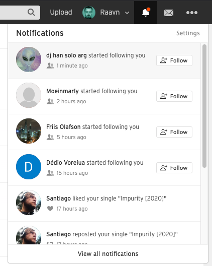 This used to be the notification dropdown after the change